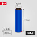 Cinta de cera 110mm x 450mts